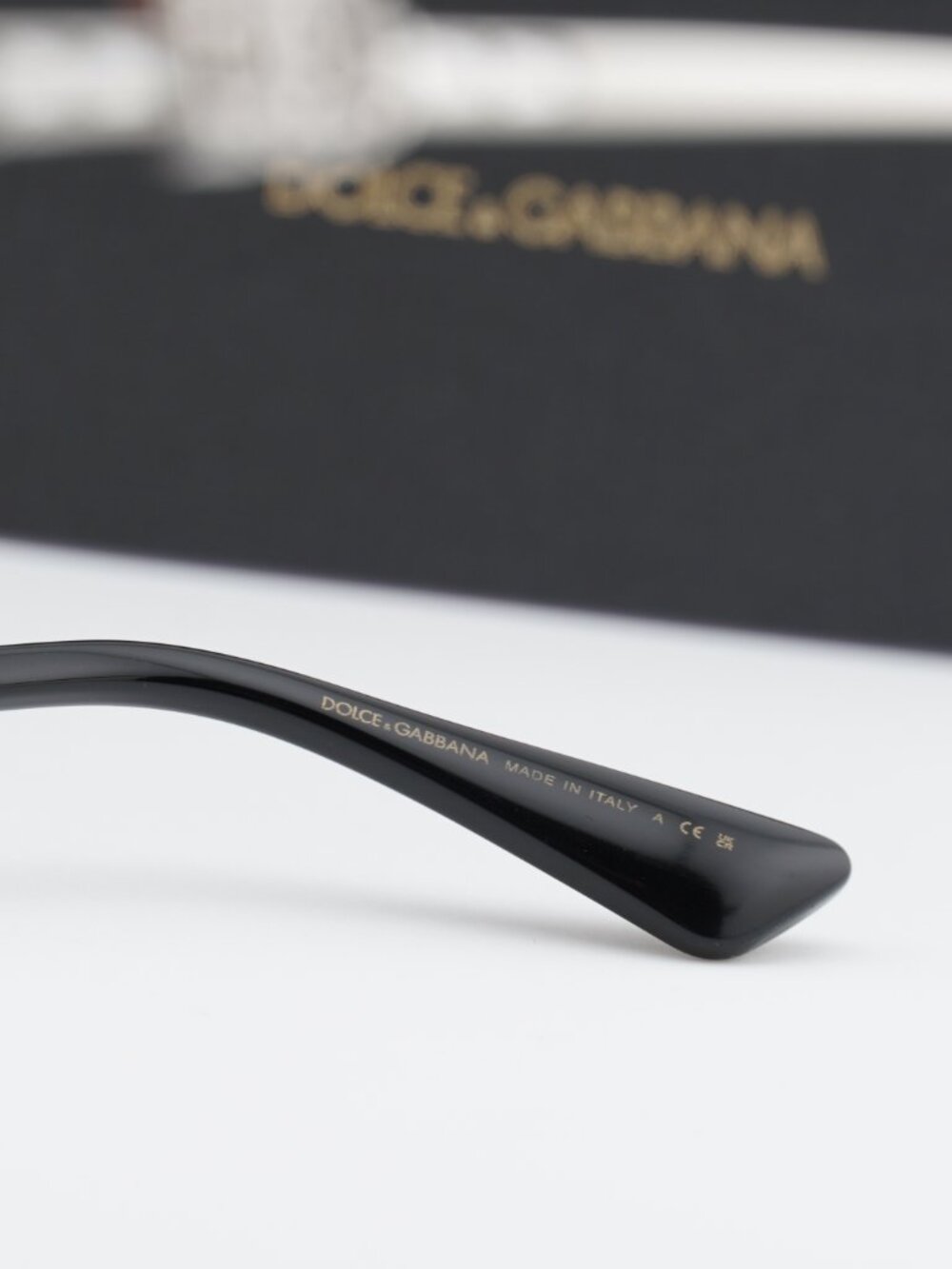 Dolce & Gabbana DG2333B 05/87 Shield Sunglasses - Silver with White Stone\Grey - Picture 7 of 10